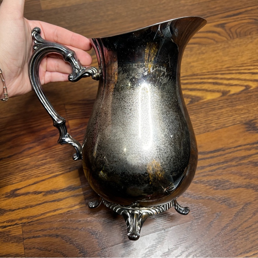 vintage silver-plated water pitcher WM ROGERS 817